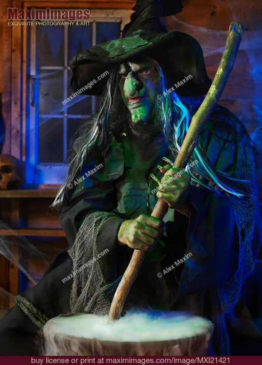 Stock photo of Scary Old Witch Buy commercial use license at MaximImages