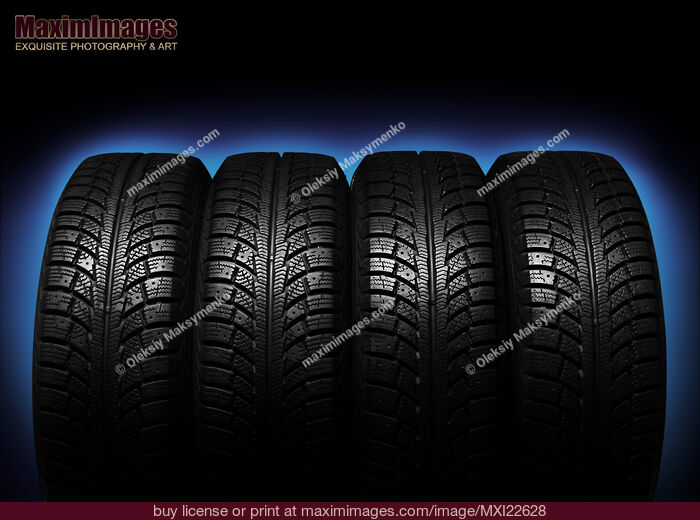 Stock photo of Set of Winter Tires Buy commercial use license at MaximImages