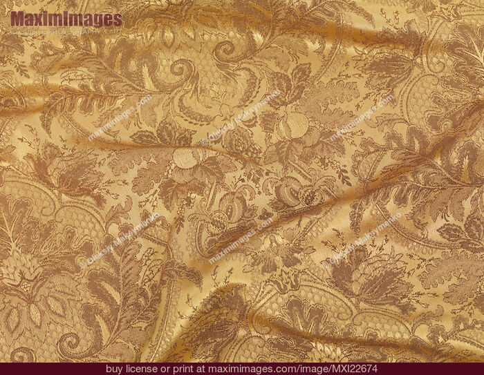 Stock photo of Gold Fabric Background Buy commercial use license at MaximImages