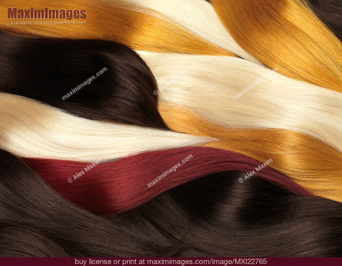 Stock photo of Colorful Hair Extensions Buy commercial use license at MaximImages