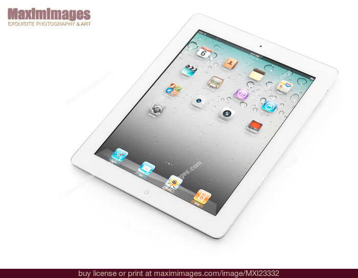 Stock photo of Apple iPad 2 Tablet Computer Buy commercial use license at MaximImages