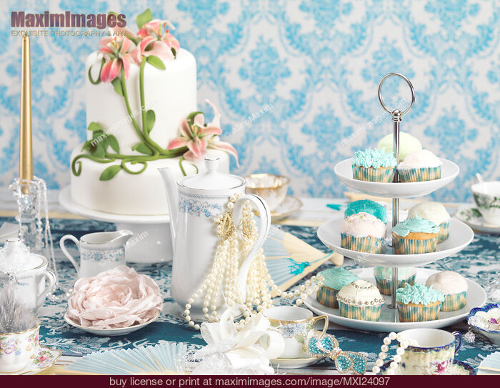 Luxury tea party still life. Stock Photo MXI24097