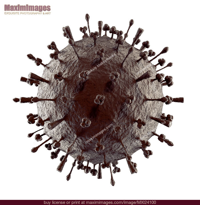 Stock photo of Flu virus Influenza A particle Buy commercial use license at MaximImages