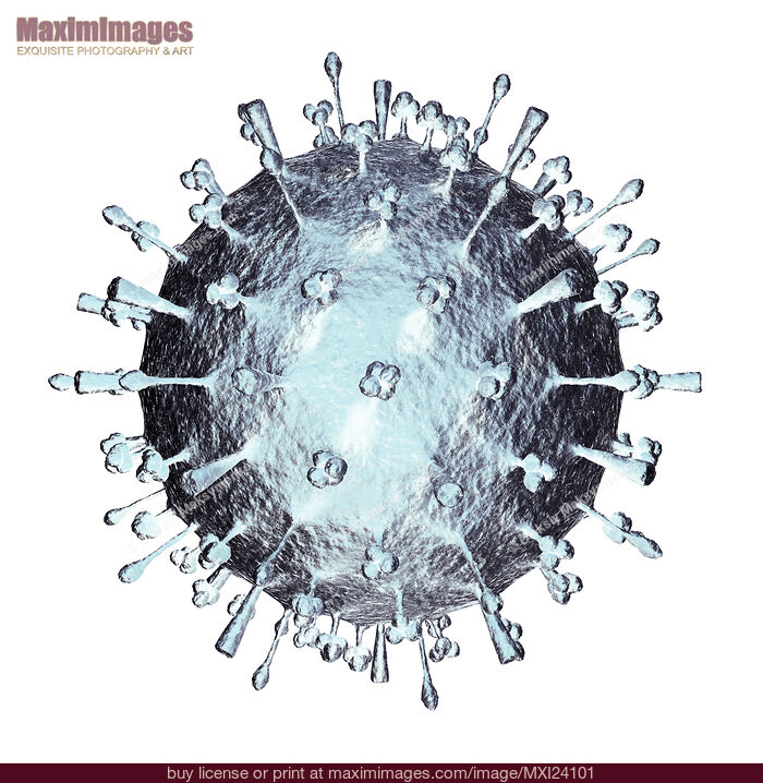 Stock photo of Flu virus Influenza A particle Buy commercial use license at MaximImages