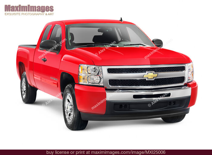Stock photo of 2011 Chevrolet Silverado 1500 pickup truck Buy commercial use license at MaximImages