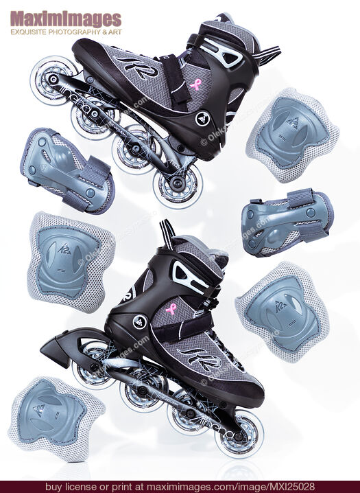 K2 inline skates and protective gear. Stock Photo MXI25028