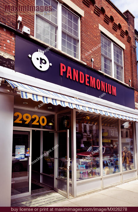 Stock photo of Pandemonium record store at the Junction Toronto Buy commercial use license at MaximImages