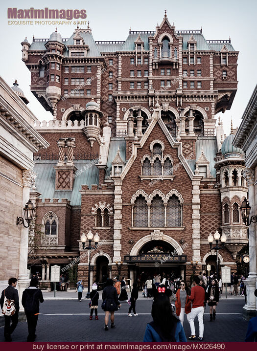 Stock photo of Tower of Terror attraction at Tokyo Disneysea Buy commercial use license at MaximImages