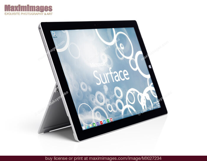 Stock photo of Microsoft tablet Surface Pro 3 Buy commercial use license at MaximImages