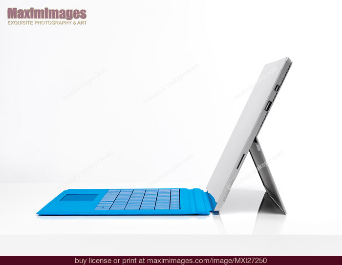 Stock photo of Microsoft Surface Pro 3 tablet side view Buy commercial use license at MaximImages