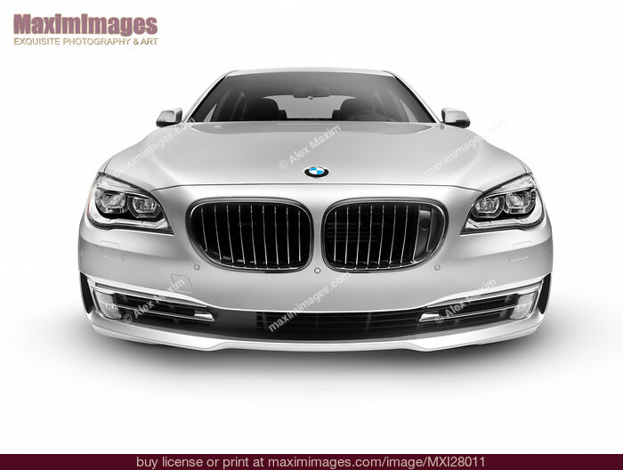 Stock photo of BMW 7 series 750Li Individual luxury car front view Buy commercial use license at MaximImages