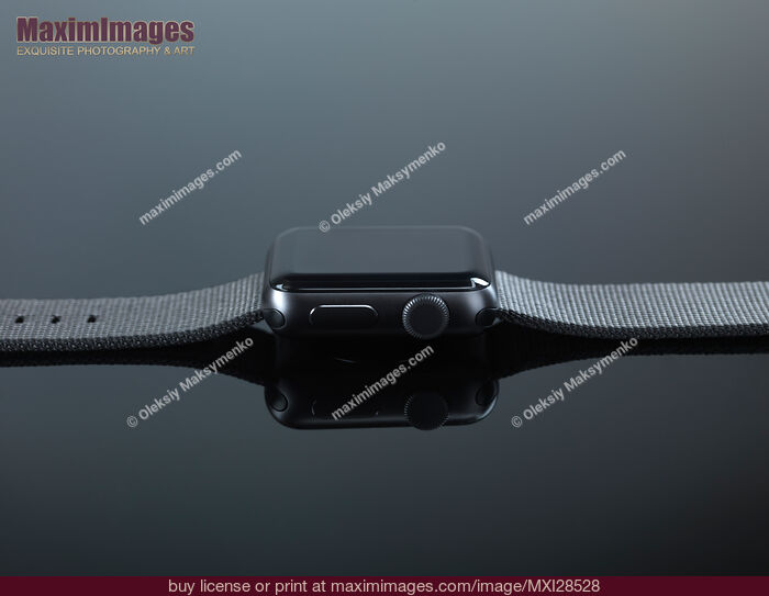 Stock photo of Apple Watch smartwatch side view Buy commercial use license at MaximImages