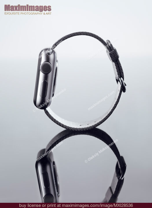 Stock photo of Apple Watch smartwatch side view Buy commercial use license at MaximImages