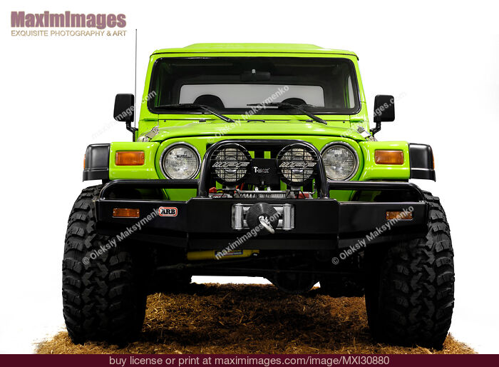 Stock photo of Custom Jeep Wrangler TJ truck Buy commercial use license at MaximImages