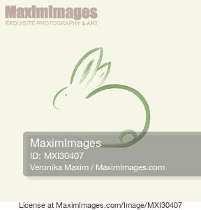 Cute round bunny rabbit original artwork based design art...... preview image