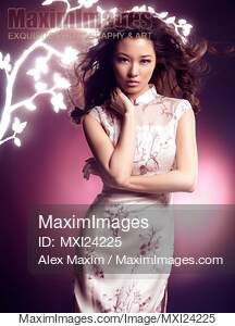 Beautiful asian woman in summer dress... preview image