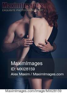 Artistic sensual portrait of a beautiful couple embracing...... preview image