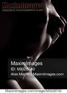 Sensual erotic closeup of beautiful nude woman body with...... preview image