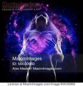 Tantric sexuality spiritual concept of a couple making love...... preview image