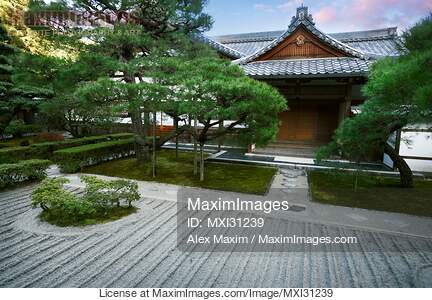 Kuri hall and garden of Ginkaku-ji Jisho-ji temple in Japan... preview image
