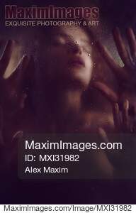 Couple making love behind a wet shower glass closeup of...... preview image