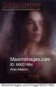 Dream-like romantic portrait of a woman face with a rose...... preview image