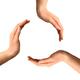 Recycling symbol made by hands... (thumbnail)