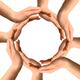 Hands Making a Circle on White Background... (thumbnail)