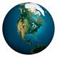 Earth Globe map of North America... (thumbnail)