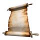 Unfolded Roll of Old Parchment... (thumbnail)