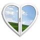 Nature Environment Behind a Unique Heart-Shaped PVC Window... (thumbnail)