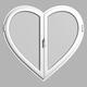 White Heart-Shaped PVC Window... (thumbnail)