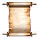 Unfolded Roll of Old Parchment Background... (thumbnail)