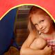 Portrait of little girl in her tent... (thumbnail)