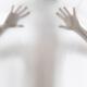 Woman Silhouette Behind White Hazy Fabric... (thumbnail)