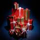 Pile of Christmas boxes in dark background... (thumbnail)