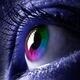 Rainbow colored eye closeup... (thumbnail)