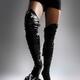 Woman in Leather Boots with a Soccer Ball... (thumbnail)