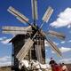 Horses with carriage and windmill in Ukraine... (thumbnail)