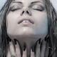 Woman face under puring rain... (thumbnail)