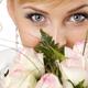 Young Smiling Woman with Bunch of White Roses... (thumbnail)