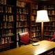 Dimly lit library... (thumbnail)