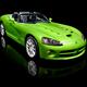 Green 2008 Dodge Viper SRT10 Roadster sports car... (thumbnail)
