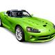 Green Dodge Viper SRT10 Roadster sports car... (thumbnail)