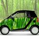 Green Smart Fortwo Mini Car in the nature... (thumbnail)
