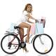 Beautiful Woman Doing Shopping on a Bike... (thumbnail)