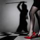 Shadow of sexy woman with sword... (thumbnail)