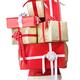 Woman holding a lot of Christmas gifts... (thumbnail)