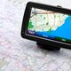 Automotive GPS on a road map... (thumbnail)