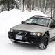 Volvo XC70 station wagon car on a snow covered road in Canada... (thumbnail)